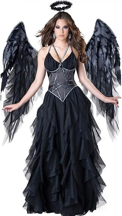 sexy angel halloween costumes|Womens Sexy Fallen Angel Costume Dress